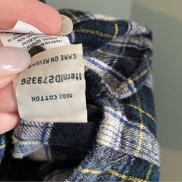 LL Bean Relaxed Fit Cotton Plaid Button Up Shirt - Picture 5 of 5